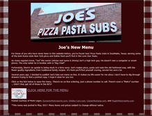 Tablet Screenshot of joespizzapastasubs.com